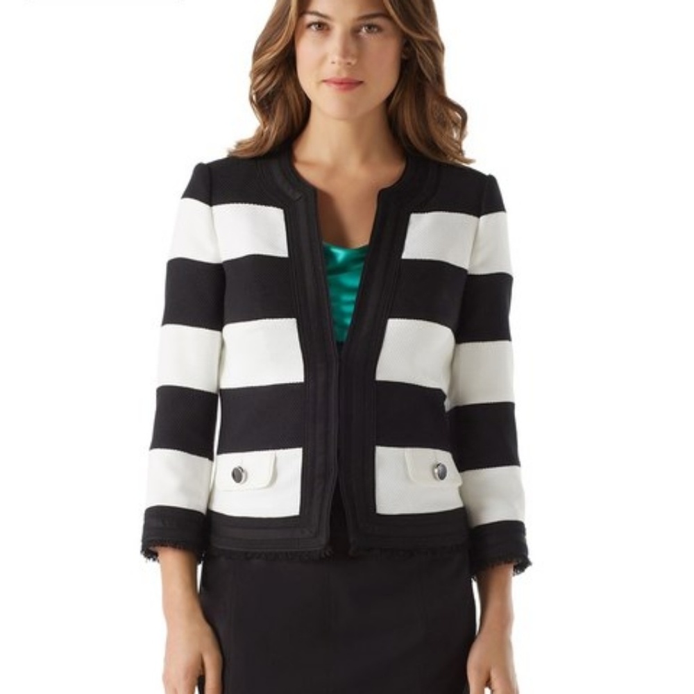 Textured Striped Blazer